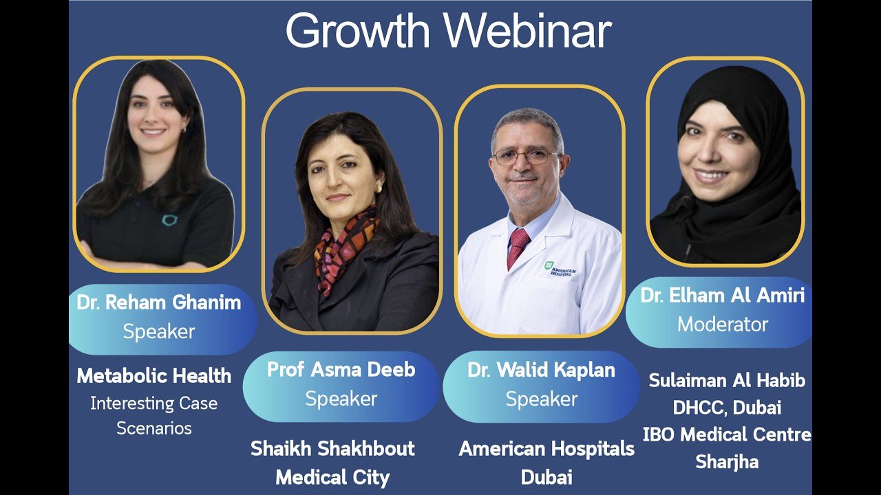 MENAPEDS Growth Webinar speaker poster on metabolic health and interesting case scenarios